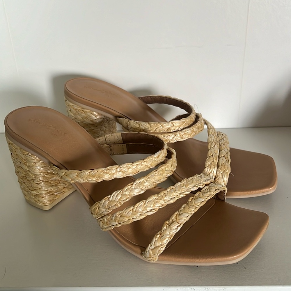 Espadrille block heel sandal
